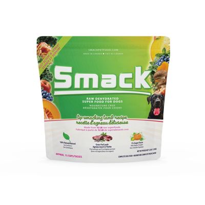 Smack Raw Dehydrated Super Food for Dogs Lip-Smacking Lamb