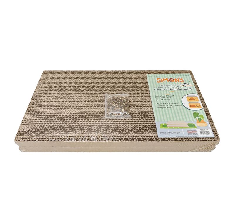 Simon's Corrugated Replacment Board with Catnip 11.5 x 21.5" 2pc