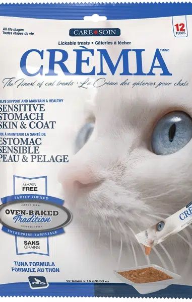 Oven-Baked Tradition Care Cremia Lickable Treats Sensitive Stomach, Skin & Coat Tuna Formula 12 x 15g