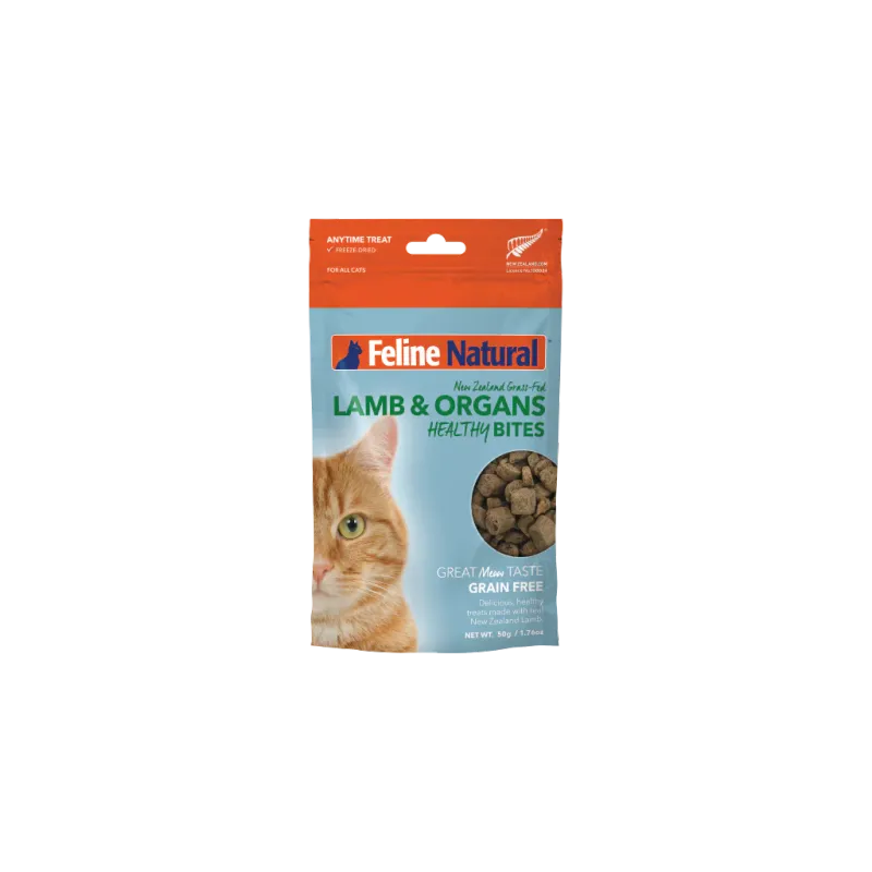 Feline Natural Cat Treats Healthy Bites Lamb 50g
