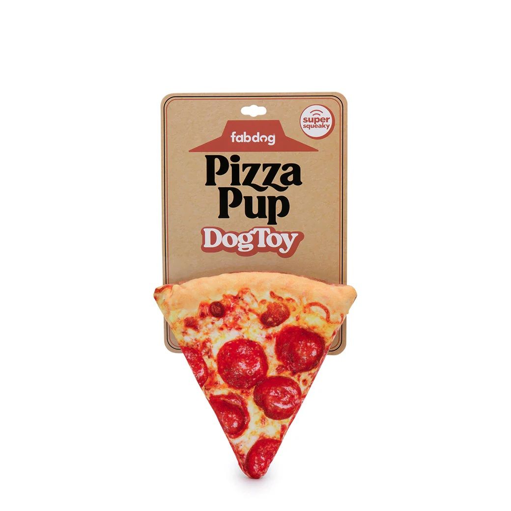 fabdog Pizza Pup Dog Toy 6.75"