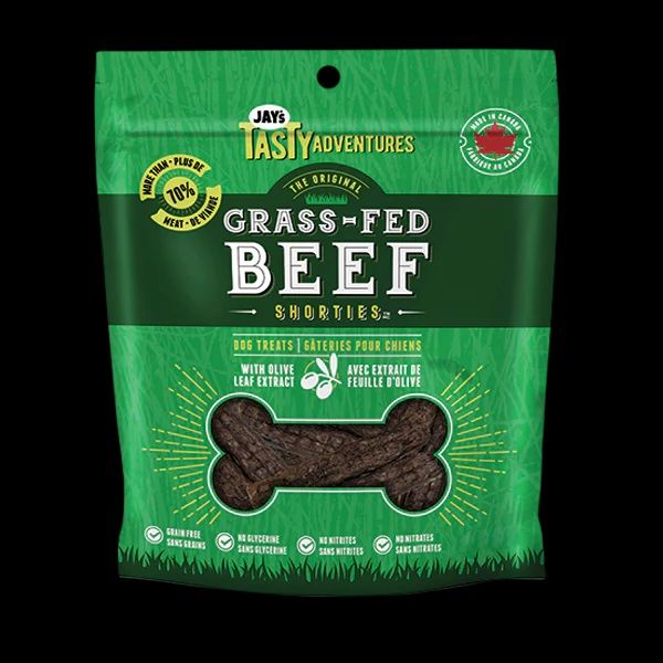 Jay's Tasty Adventures Dog Treats Grass Fed Beef Shorties 85g