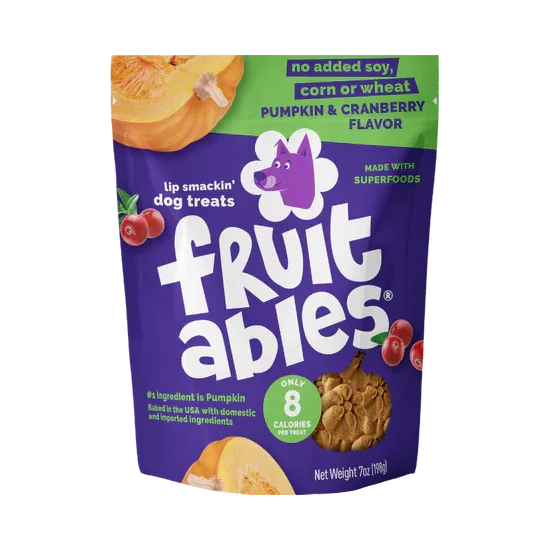 Fruitables Pumpkin & Cranberry Flavour Dog Treats 198g