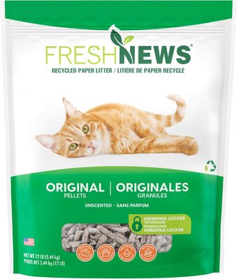 Fresh News Cat Litter Recycled Paper Pellets Original
