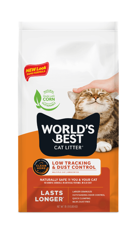 World's Best Cat Litter Multiple Cat Low Tracking & Dust Control Unscented