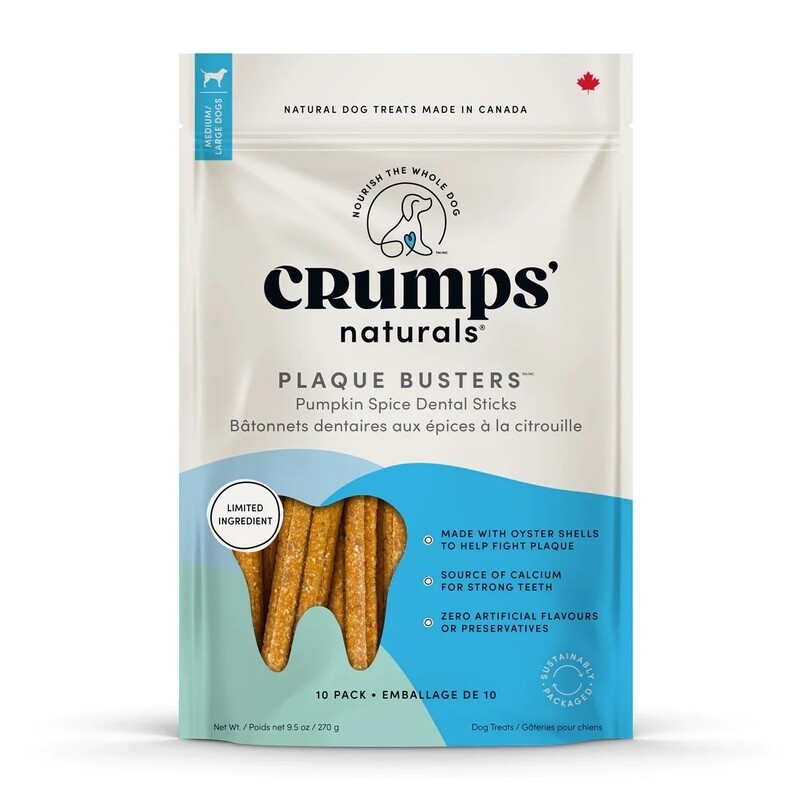 Crumps' Naturals Plaque Busters Pumpkin 7" 10pk