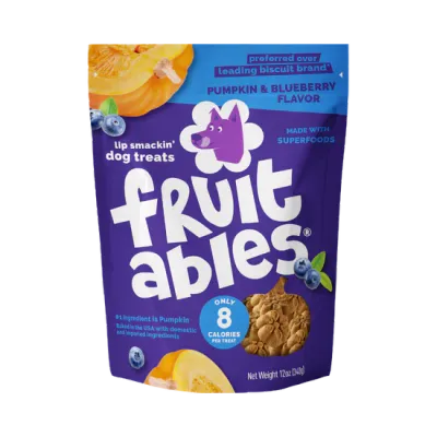 Fruitables Pumpkin & Blueberry Flavour Dog Treats 198g