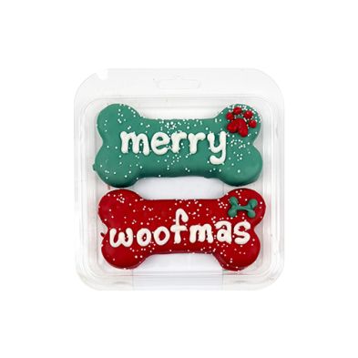 Bosco & Roxy's Christmas Merry Woofmas Bones 2pk 124g Bosco & Roxy's Christmas Merry Woofmas Bones 2pk 124g