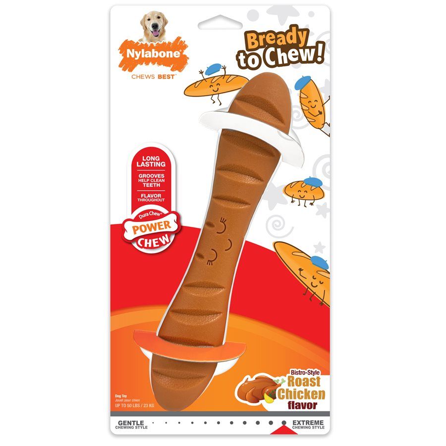 Nylabone Power Chew Baguette Bistro-Style Roast Chicken Giant