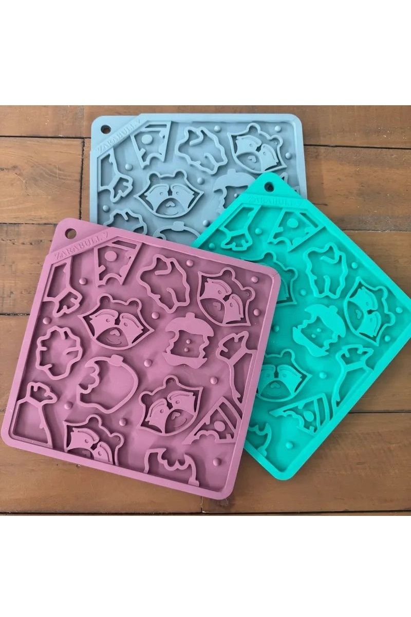 Zarabull LickA-BULL Licking Mat Trash Pandas 8 x 8"