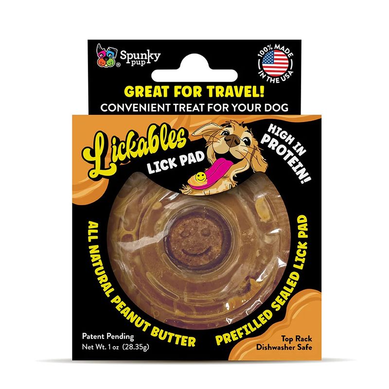 Spunky Pup Lickables Prefilled Peanut Butter Lick Pad