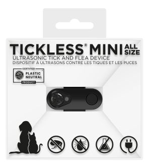 Tickless Mini Chemical-Free Ultrasonic Tick Repeller Rechargeable All Size Dogs Black
