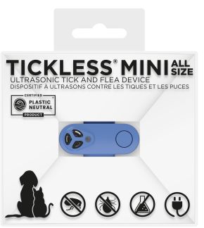 Tickless Mini Chemical-Free Ultrasonic Tick Repeller Rechargeable All Size Dogs Blue