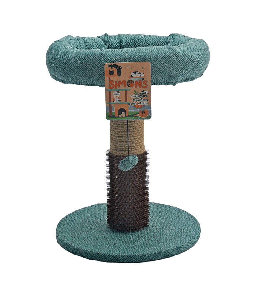 Simon's Kitty Scratcher Perch Bed with Self-Groomer 13 x 13 x 17"