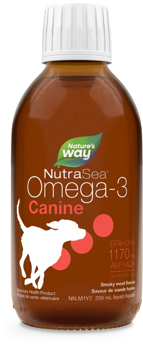 Nature's Way NutraSea Canine Omega 3 Fish Oil Smoky Meat Flavour 200ml