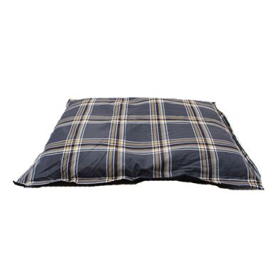 Ruff Love Cloud Pillow Bed Buffalo Plaid Grey & Tan L 35 x 46"