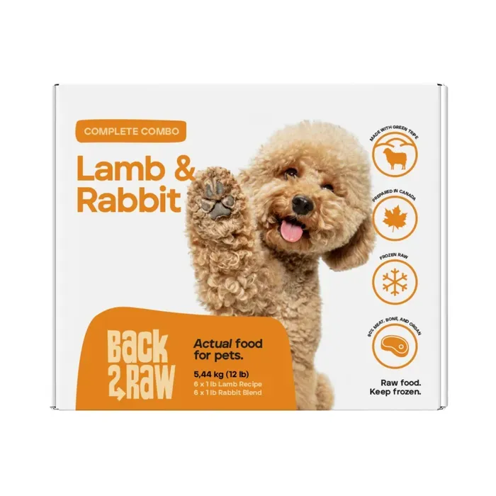 Back2Raw Complete Meal Dog Food Lamb Recipe & Rabbit Blend 12lb/5.44kg