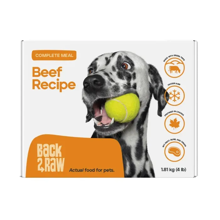 Back2Raw Complete Meal Dog Food Beef Recipe 4lb/1.81kg