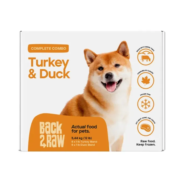 Back2Raw Complete Meal Dog Food Turkey Blend & Duck Blend 12lb/5.44kg