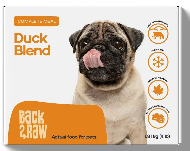 Back2Raw Complete Meal Dog Food Duck Blend 4lb/1.81kg