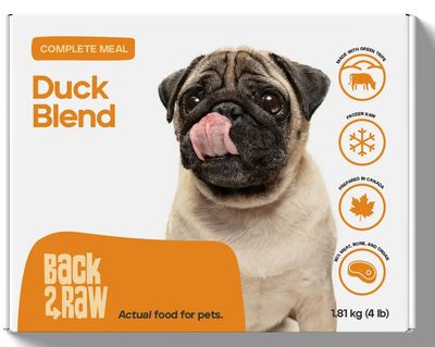 Back2Raw Complete Meal Dog Food Duck Blend 4lb/1.81kg