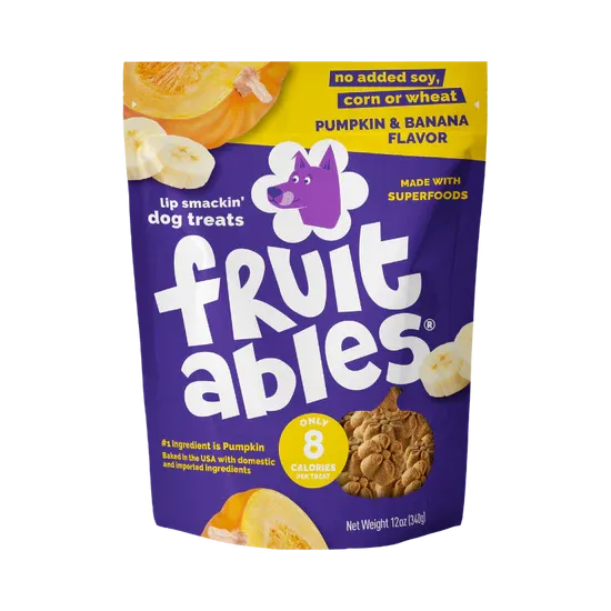 Fruitables Pumpkin & Banana Flavour Dog Treats 198g