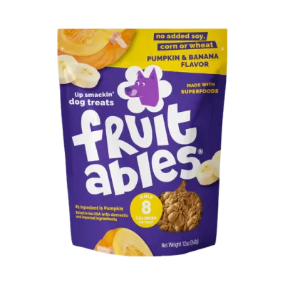 Fruitables Pumpkin & Banana Flavour Dog Treats 198g