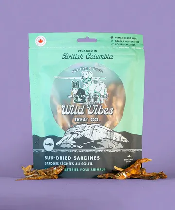 Wild Vibes Treat Co. Sun-Dried Sardines Cat & Dog Treats 108g