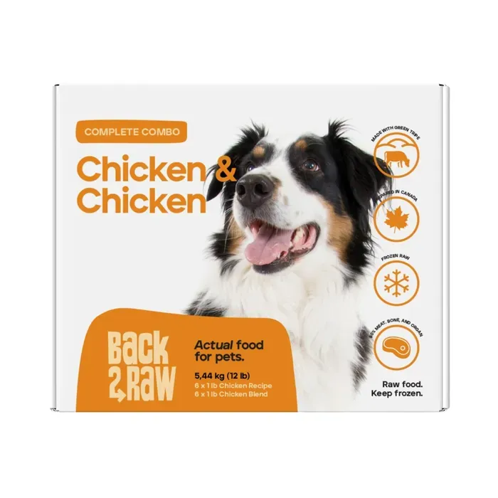 Back2Raw Complete Meal Dog Food Chicken Recipe & Chicken Blend 12lb/5.44kg