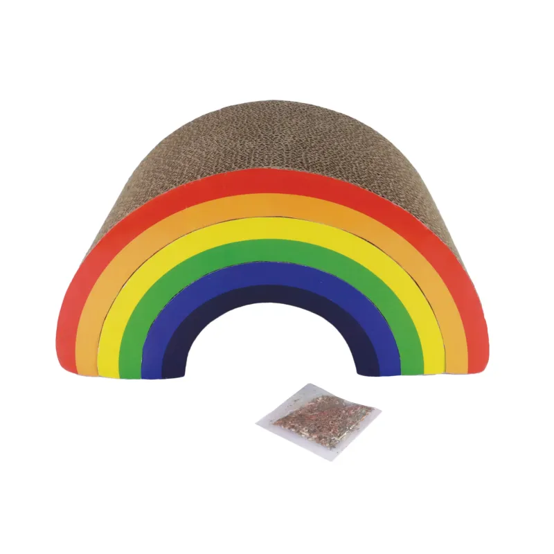 Coastal Turbo Stacked Rainbow Cat Scratcher