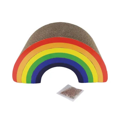 Coastal Turbo Stacked Rainbow Cat Scratcher