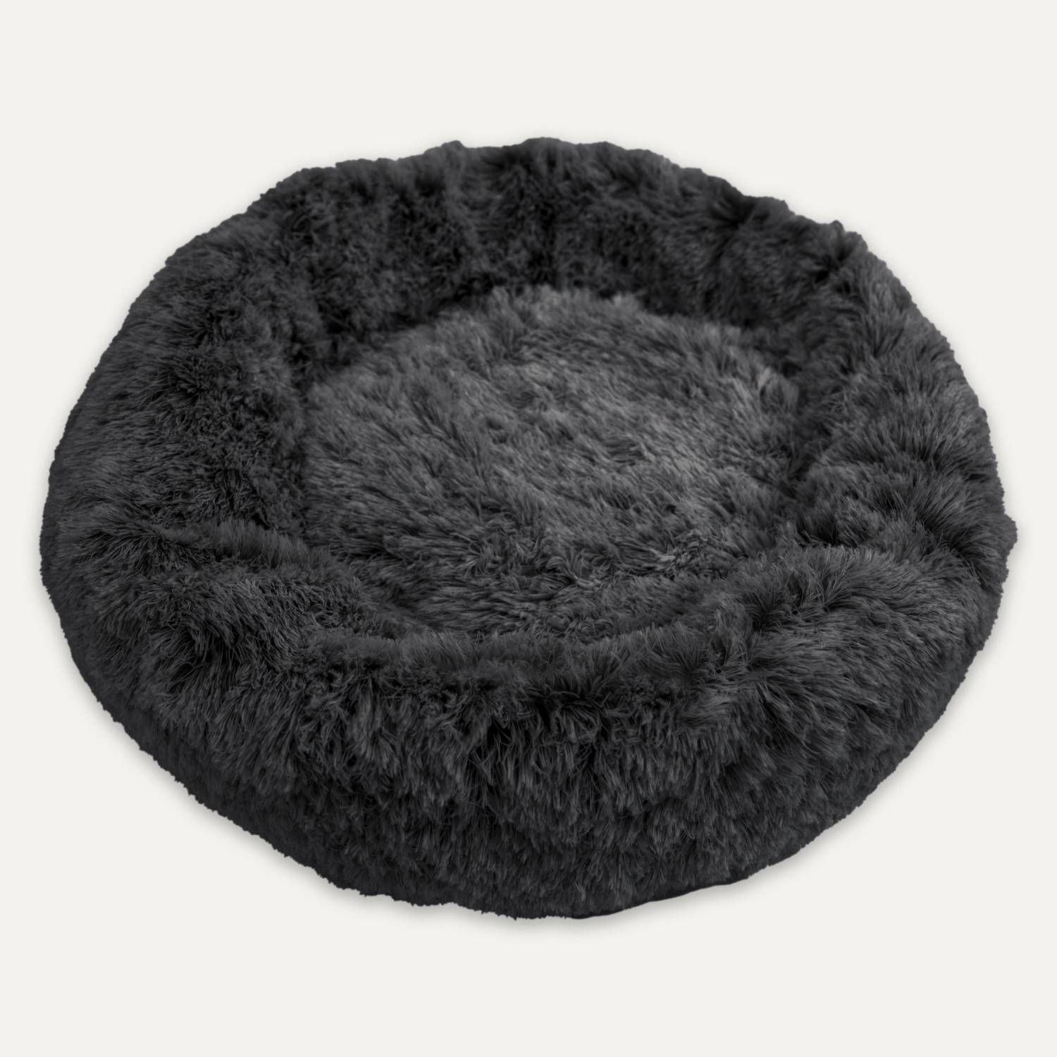 Goo-eez Luxury Spa Furry Plush Pet Bed 28" Dark Grey
