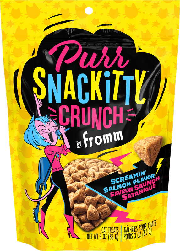 Fromm PurrSnackitty Crunch Cat Treats Screamin' Salmon Flavour 85g