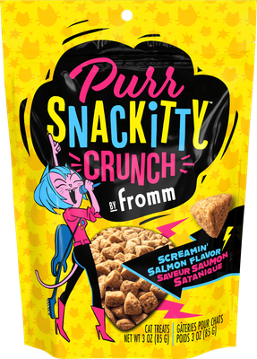 Fromm PurrSnackitty Crunch Cat Treats Screamin' Salmon Flavour 85g