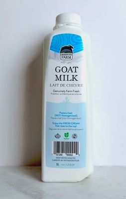 Crosswind Farm Frozen Raw Unpasteurized Goat Milk 1L