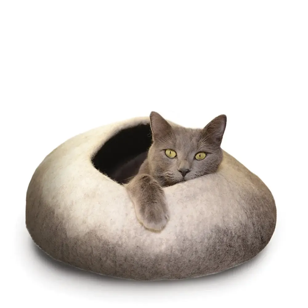 Karma Cat Wool Felt Cave Ombre Natural/White