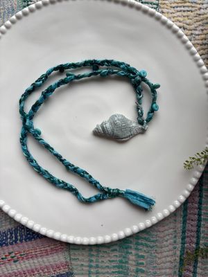 Sautoir, Coquillage Vert de Gris