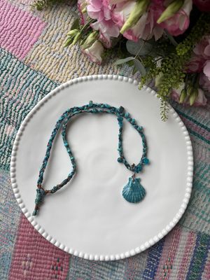 Sautoir, pétoncle Turquoise