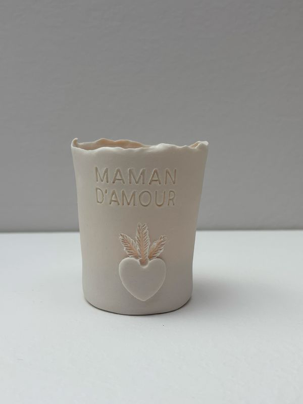 PHOTOPHORE &quot;maman d&#39;amour&quot; avec étoiles
