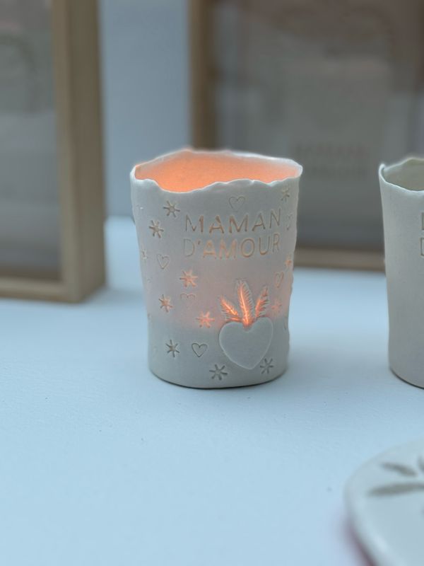 PHOTOPHORE "maman d'amour"