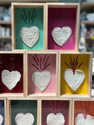 CADRE EX_VOTO " AMOUR " orange