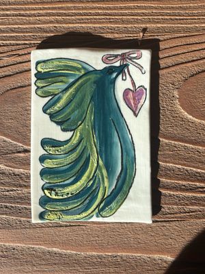 carte de vœux (paon)