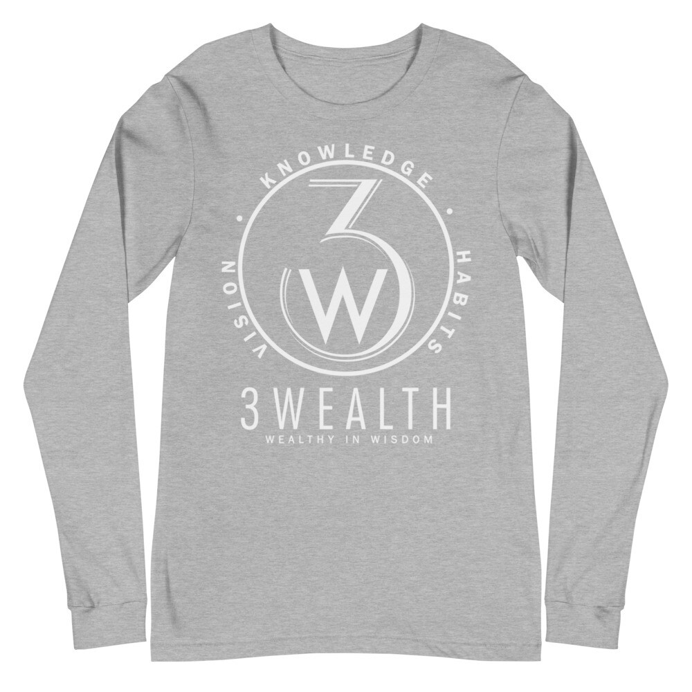 3Wealth -Vision, Knowledge, Habits  Long Sleeve Tee (Unisex)