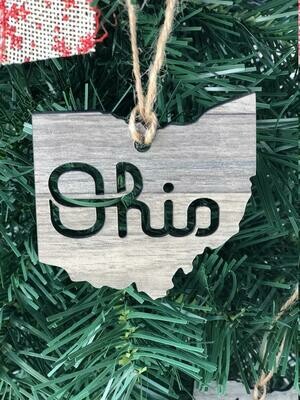 Script Ohio Ornament