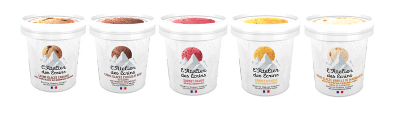 LOT DE 15 POTS DE GLACES 140ML PARFUMS AU CHOIX