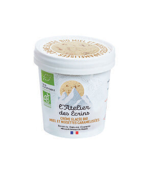 CRÈME GLACÉE MIEL ET NOISETTES CARAMÉLISÉES