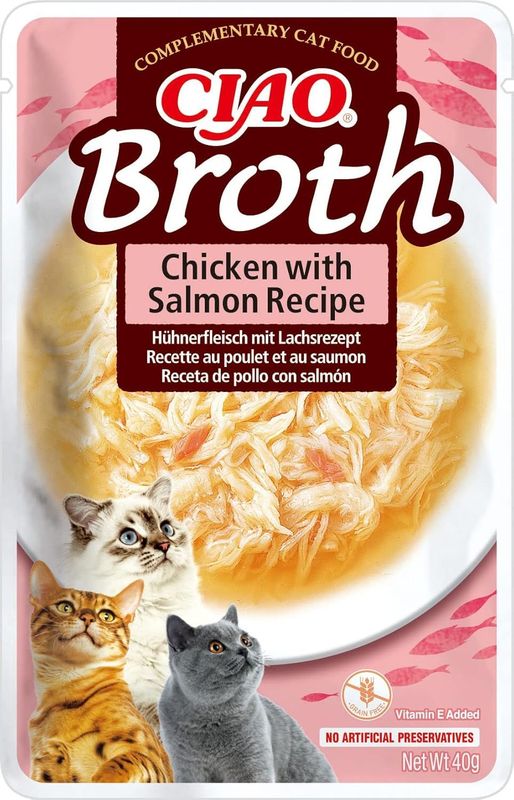 CIAO BROTH Pollo con salmón