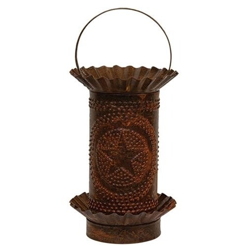 Rusty Mini Tart Warmer w/Punched Stars Rusty Mini Tart Warmer w/Punched Stars