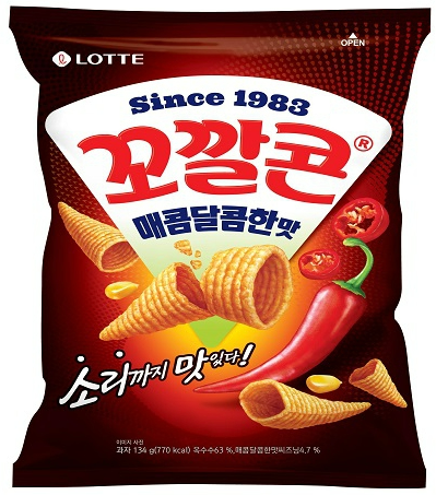 롯데 꼬깔콘 매콤달콤한 맛 134G x 12