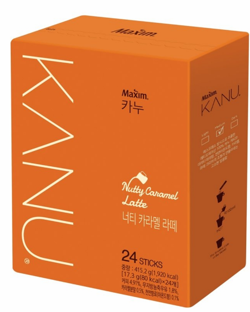 동서 맥심 카누 너티 카라멜 라떼 415.2G 17.3G x 24 x 6